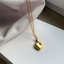 "Jasmine" 18 carat gold plated heart medallion