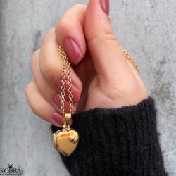 "Jasmine" 18 carat gold plated heart medallion