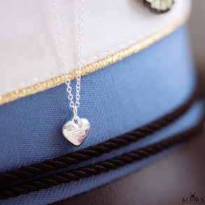 Studentersmykke - slvhjerte halskde med personlig gravering