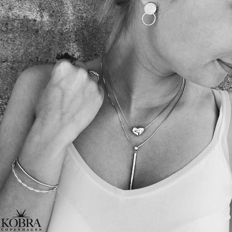  "Aura" hjerte halsk�de inklusiv gravering