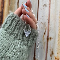 "Mathilde" halskde med hjerte i sterling slv