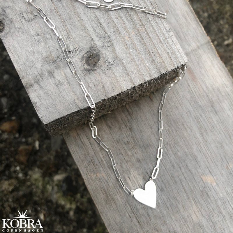 "Mathilde" halskde med hjerte i sterling slv