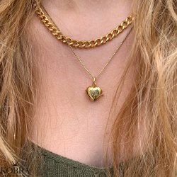 "Panzer" 18 carat gold plated chunky panzer necklace