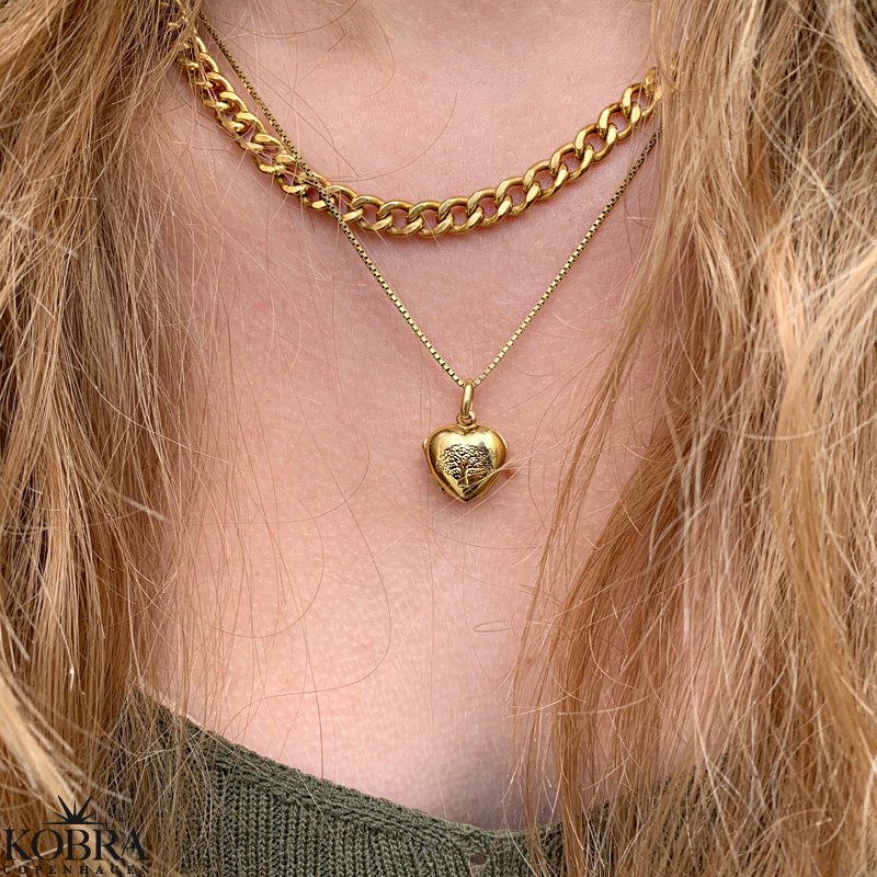 "Panzer" 18 carat gold plated chunky panzer necklace