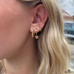 "Liva" Heart Hoops  18K Forgyldte Hjertereringe