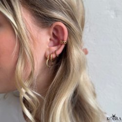 "Philine" 18 karat forgyldt hoops