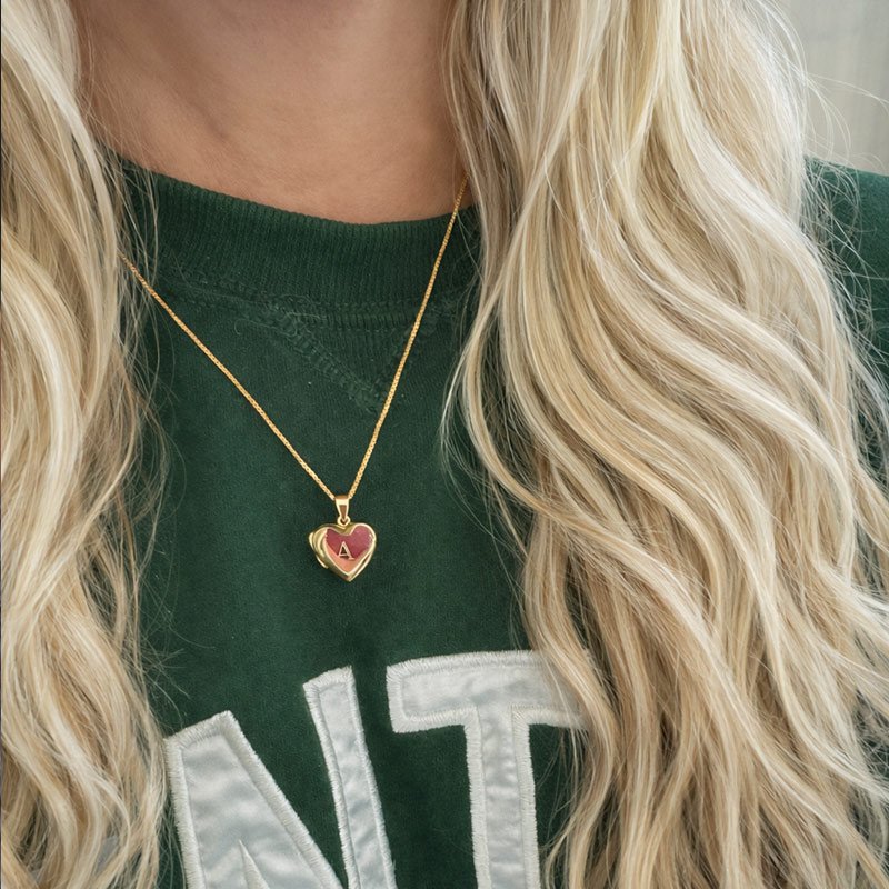 "Diana" heart gold locket 