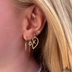 "Cirkeline" hoops (mini) i guld