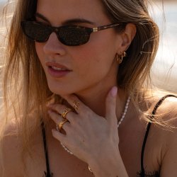 "Jagger" Chunky ring i gullbelagt