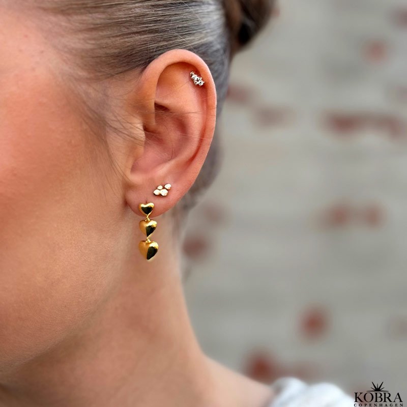 "Lily 1 stk guld rering - mix og match!