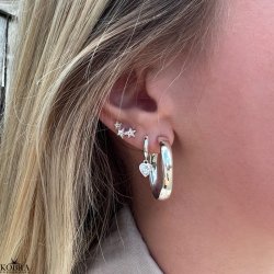 "Debra" chunky ovale hoops / reringe i sterling slv