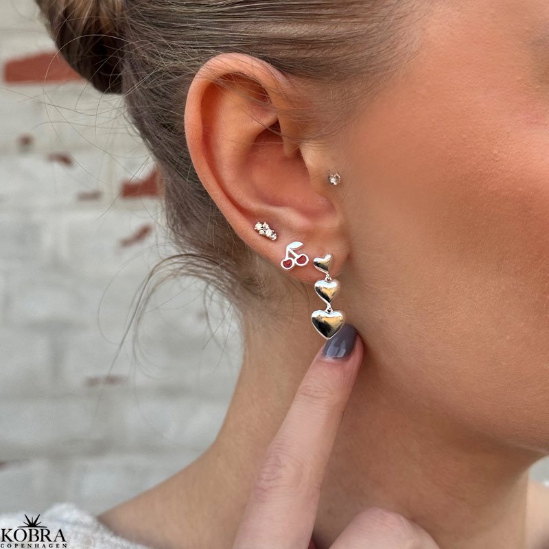 "Sweet Cherry" silver earrings with small cherries