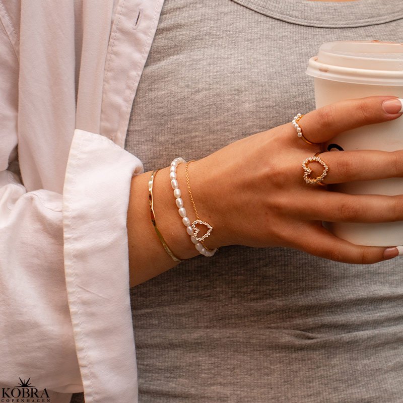 "Nikoline" 18 karat forgyldt armbnd / arm cuff