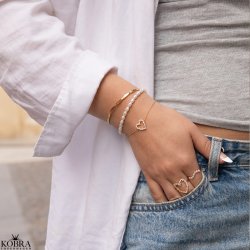 "Nikoline" 18 karat forgyldt armbnd / arm cuff