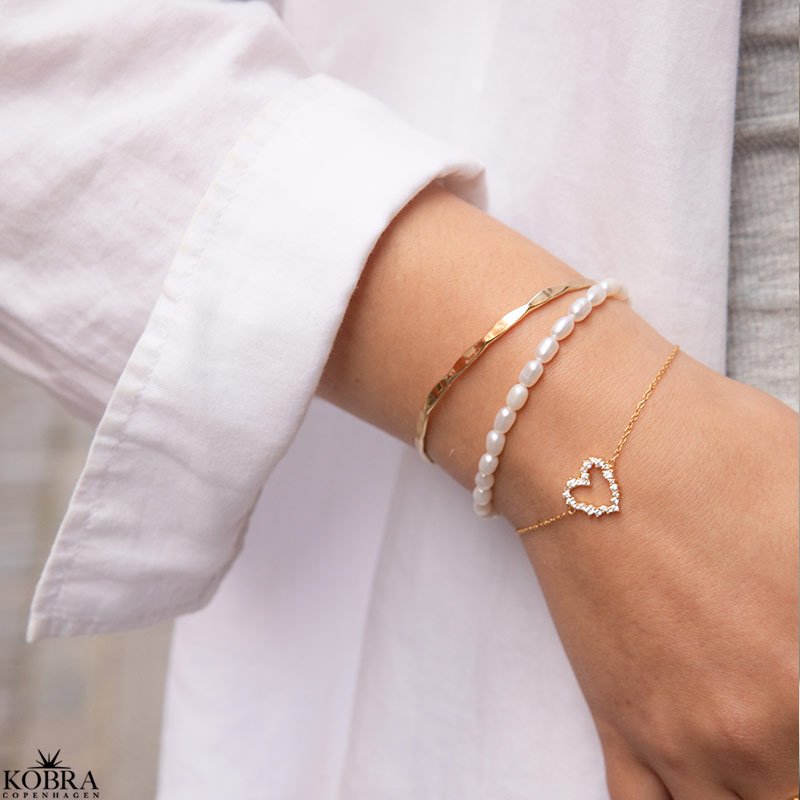 "Nikoline" 18 karat forgyldt armbnd / arm cuff