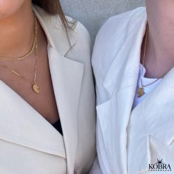 "Friends forever"  Friend necklace with heart in gold