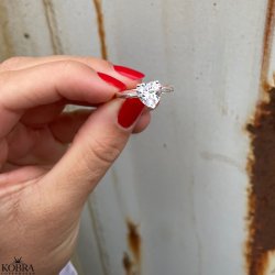 "Joy" hjerte ring i slv med smuk zirkonia sten