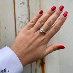 "Joy" hjerte ring i slv med smuk zirkonia sten