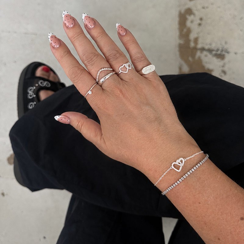 "Ever After" silver heart bracelet