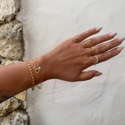 "Ever After" gold-plated heart ring