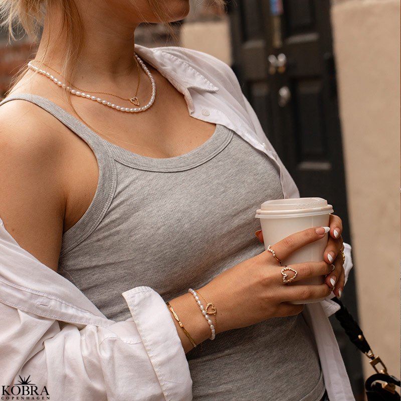 "Nikoline" 18 karat forgyldt armbnd / arm cuff