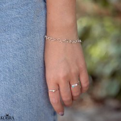 "Alara" slv armbnd med sm slv hjerter