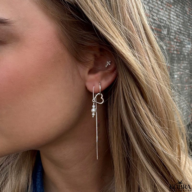 "Helena" sm slv hoops med hjerter