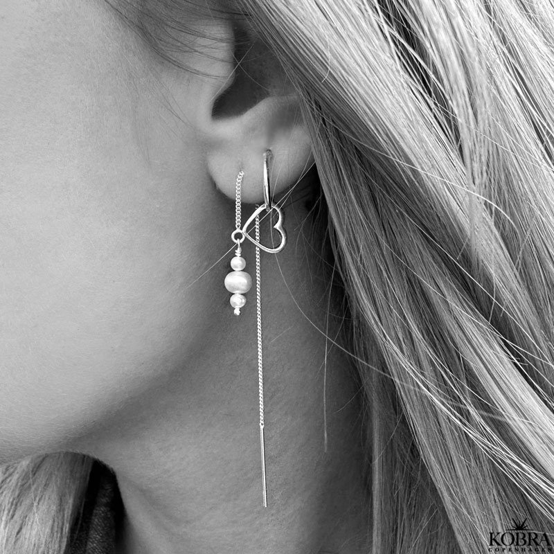 "Helena" sm slv hoops med hjerter