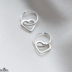 "Helena" sm slv hoops med hjerter