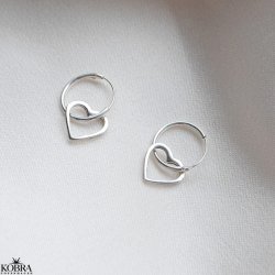 "Helena" sm slv hoops med hjerter