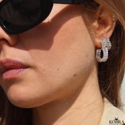 "Krystal" store eksklusive hjerte reringe i slv med "krystaller"