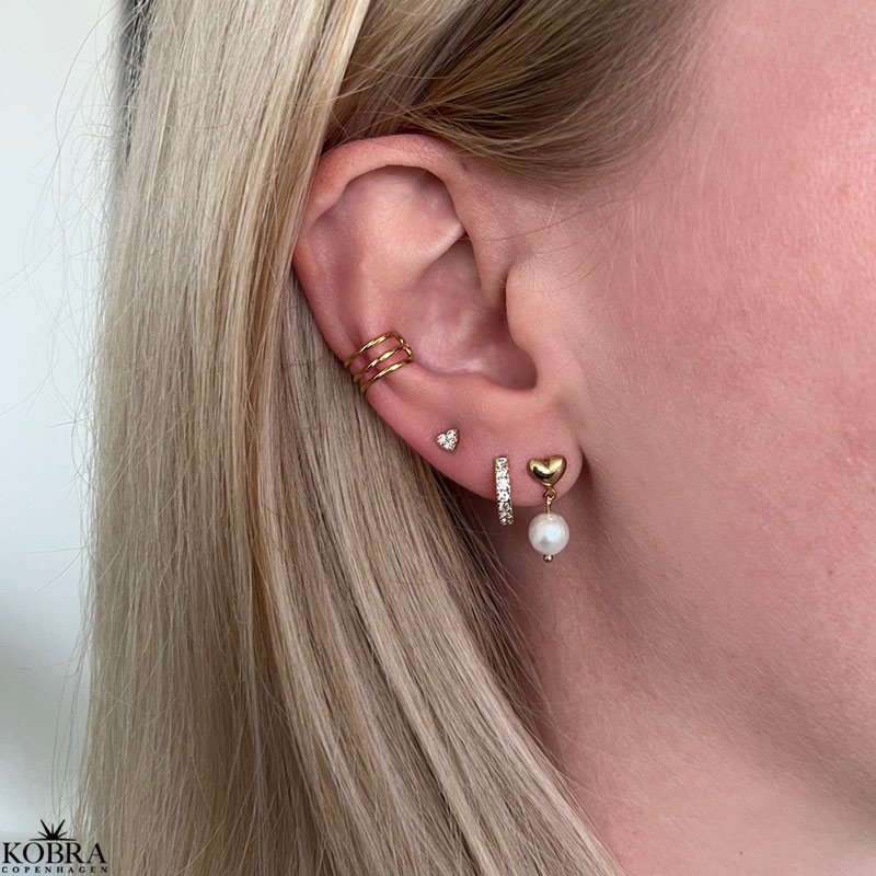  "Harris" 18k forgyldt earcuff   minimalistisk design