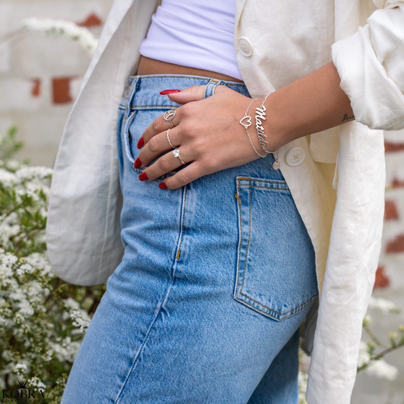 "Love" slv armbnd med hjerte