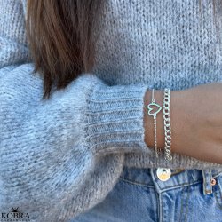 "Love" slv armbnd med hjerte