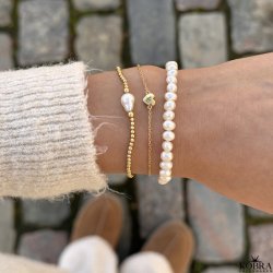 "Margrethe" classic pearl bracelet with freshwater pearls