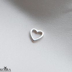"Open My Heart" charm in silver