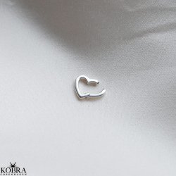 "Open My Heart" charm in silver