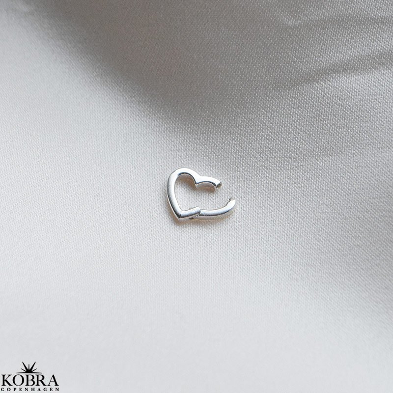 "Open My Heart" charm in silver