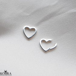 "Open My Heart" charm in silver