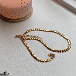 "Heartless" 18 karat forgyldt hjerte halskde / choker 