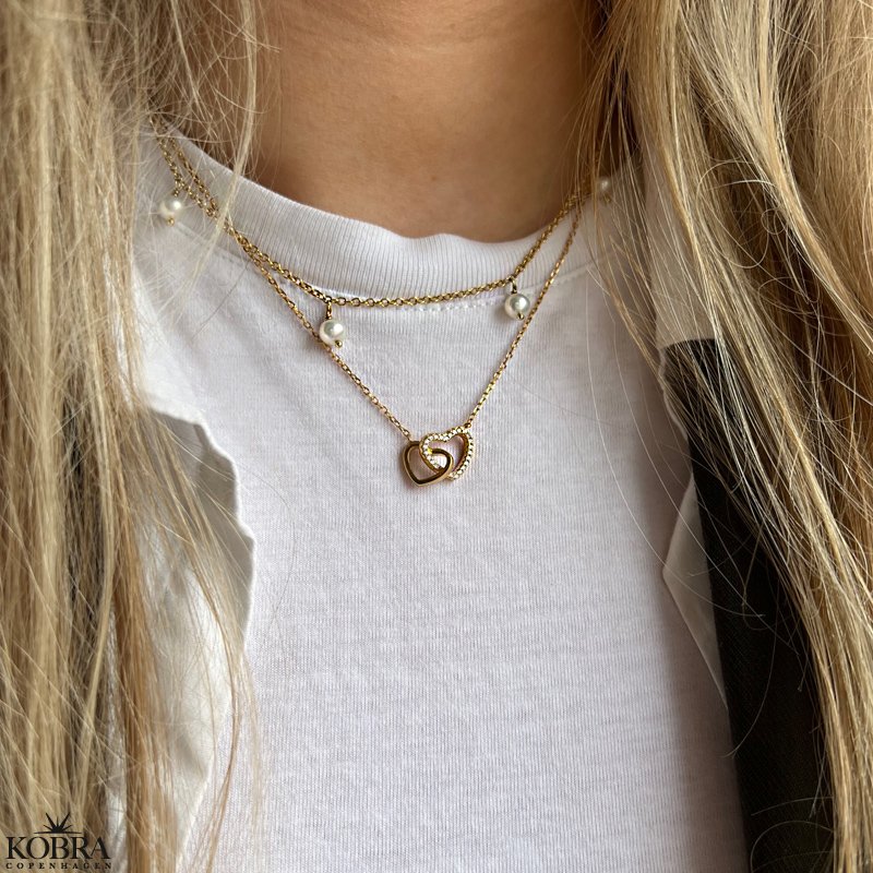 "Darling" heart necklace in gold