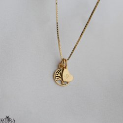 "Believe" gold necklace with the tree of life