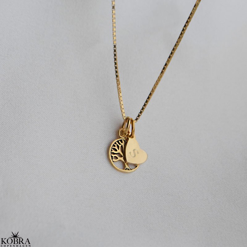 "Believe" gold necklace with the tree of life