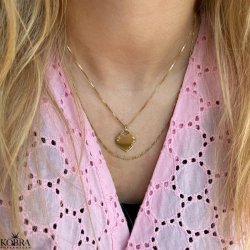 "Krlek" smuk guldhjerte halskde inklusiv gravering