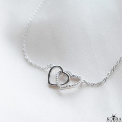 "Darling" heart necklace in silver