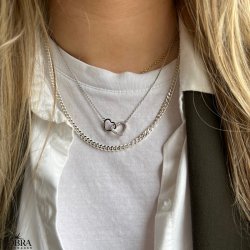"Darling" heart necklace in silver
