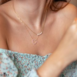 "Perola" 14 carat gold-plated pearl necklace with white freshwater pearls