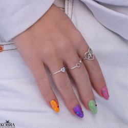 "Samira" slv ring med hjerte