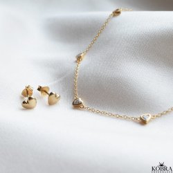 "Junie" gold necklace / choker with hearts