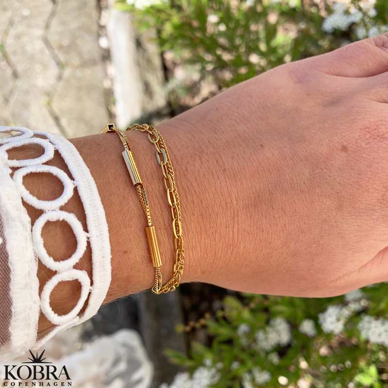 "Holly" 2i1 armbnd i guld